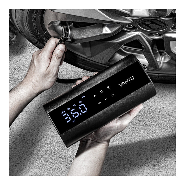 YANTU A22 12V Silent Inflatable Electric Car Pump for Inflation of Heavy Duty Tyres