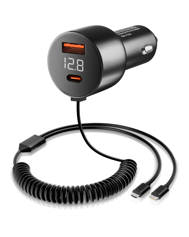 Super Heater Cigarette Lighter Plug 2-in-1 Charging Port with QC3.0 Car Charger Adapter