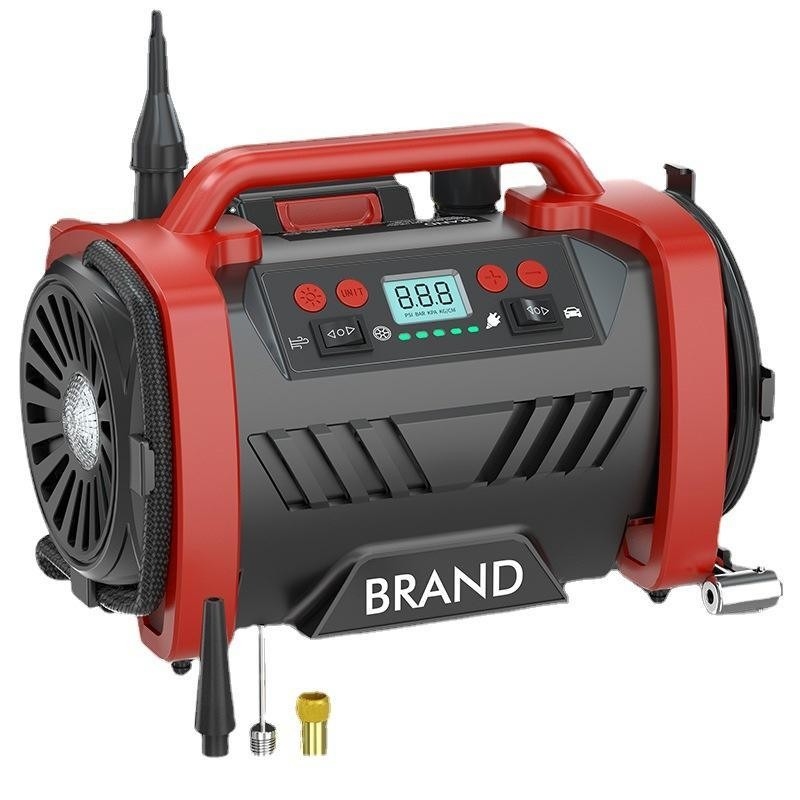 12V Electric Car Tire Inflator Machine with Double Cylinder and AC DC Battery Options