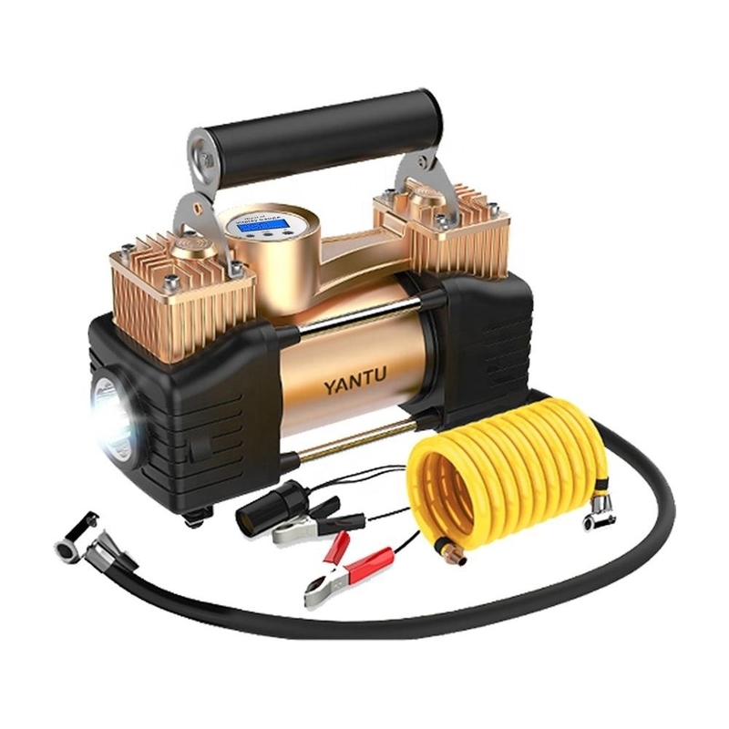 Portable Double Cylinder 12V Electric Car Tire Inflator with Digital Pressure Monitor