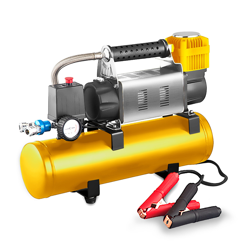 flow YANTU AM48 RV Portable Air Pump Compressor with Air Tank for Dust Blowing Car Wheel Tyre Inflator 750W