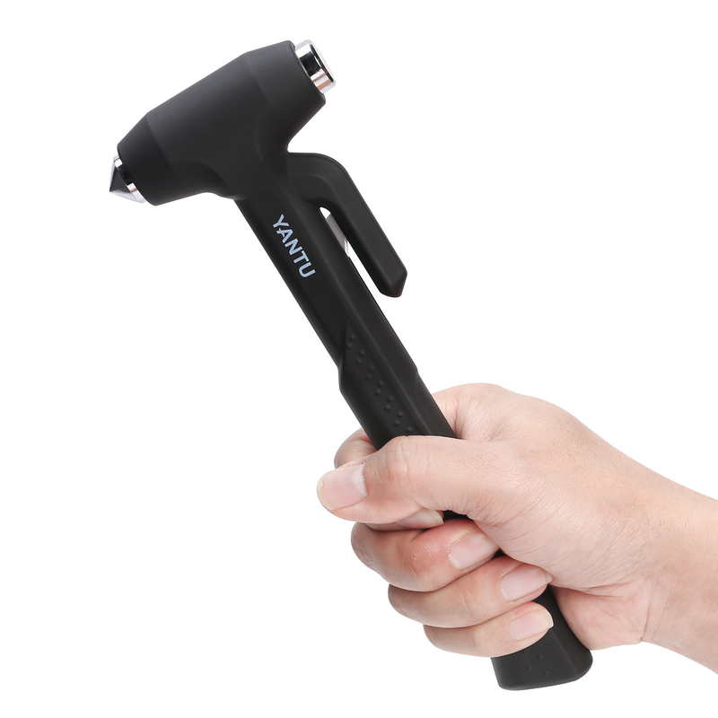 YANTU F05 Carbon Steel Long Handle Car Safety Life Hammer Auto Emergency Escape Rescue Tool Window Breaker Seatbelt Cutter Hammer