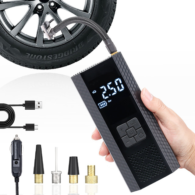 YANTU AM34 Mini Cordless Portable Digital Tire Inflator 12L / min Air Flow 80dB Noise