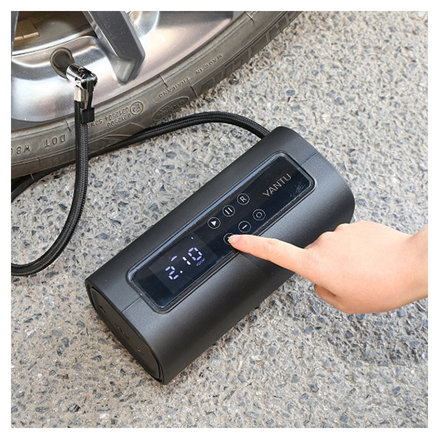 Blue YANTU A22 Rechargeable Electric Digital Wireless Portable Cordless Tyre Inflator