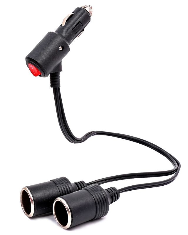 YANTU B36 Portable Car Charger with 2 Sockets and Dual Cigarette Lighter Universal Year