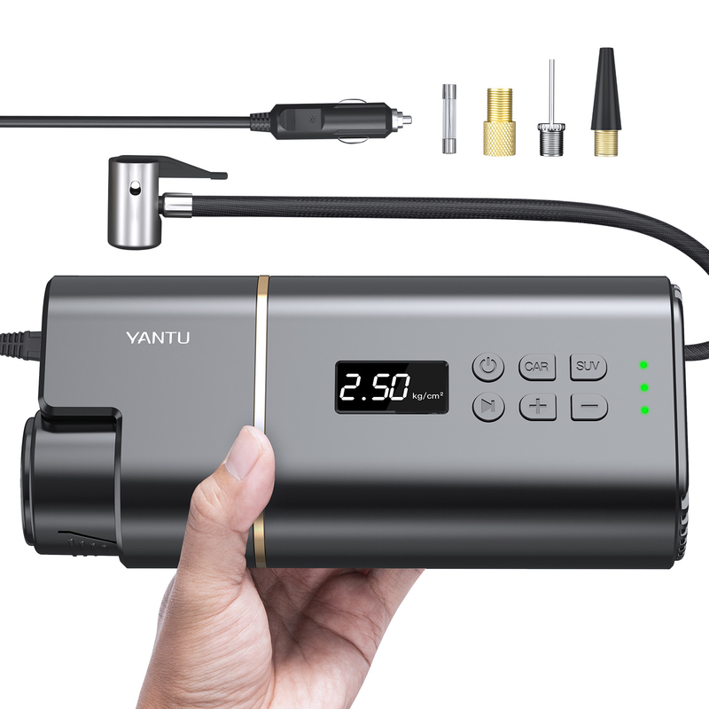 Max Pressure 101-150Psi 12v Mini Car Tyre Electric Portable Air Pump with LCD Display