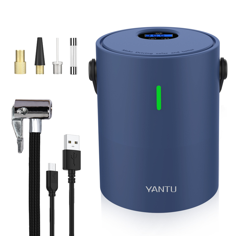 YANTU A05 Mini Air Compressor with 1500mAh*3 Battery CE Accessory and Emergency Light