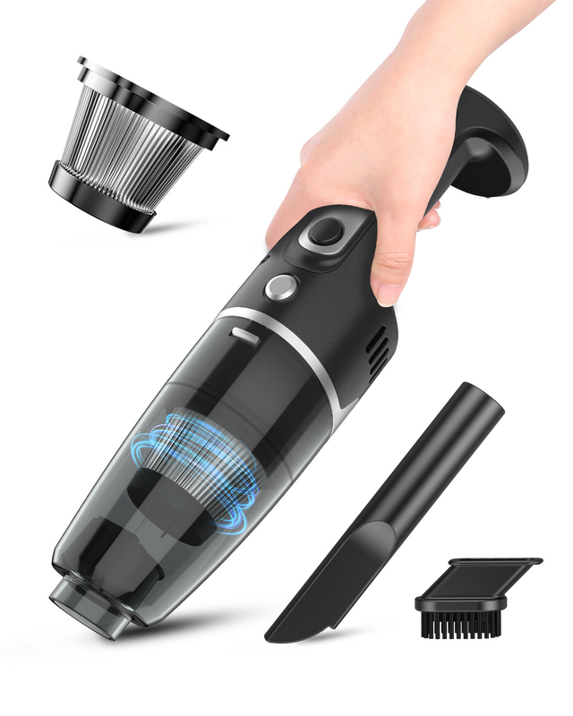 12V Handheld Wet and Dry Car Duster Vacuum Cleaner with 250ml Dust Cup Volume